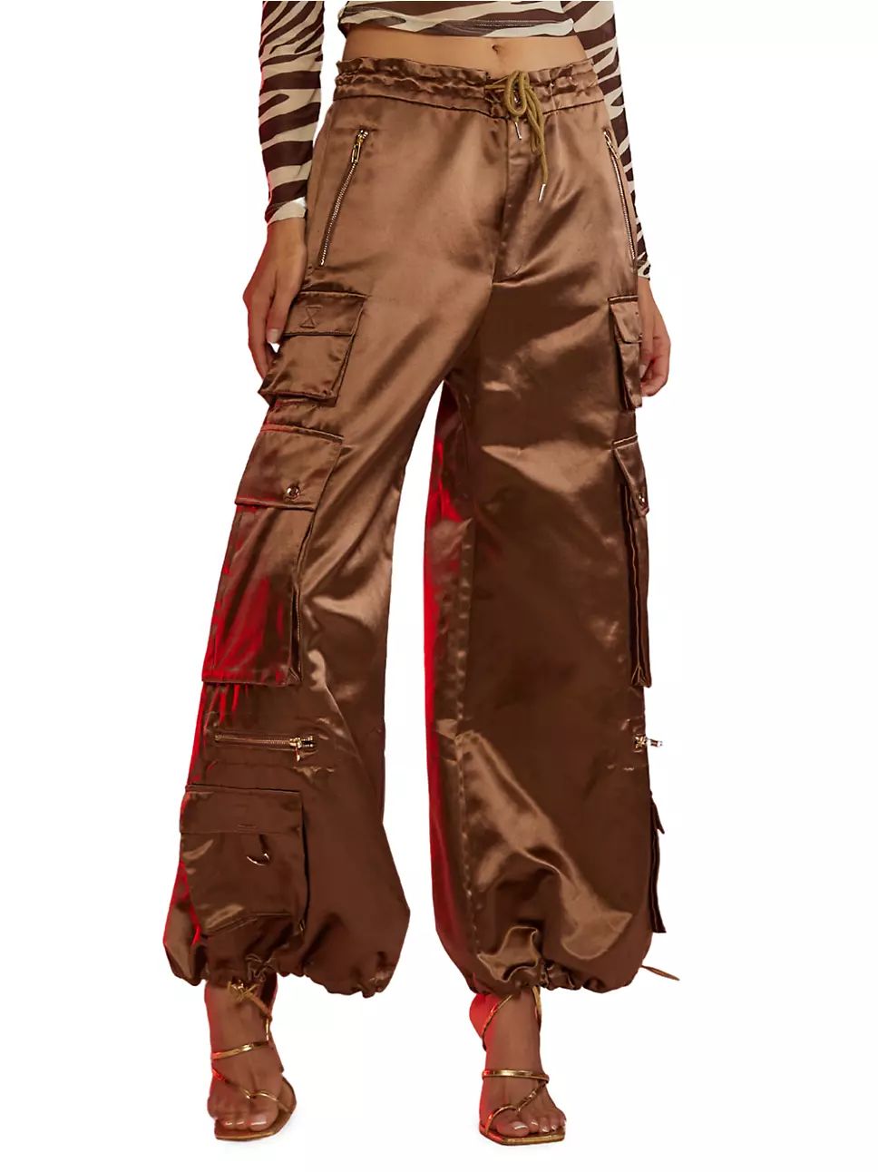 Cynthia Rowley Silk-Blend Cargo Pants | Saks Fifth Avenue