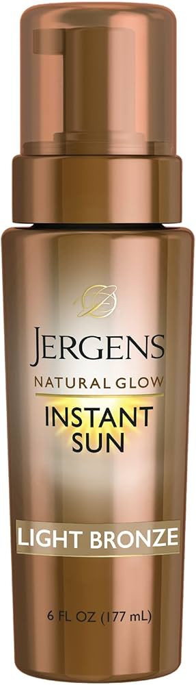 Jergens Natural Glow Instant Sun Body Mousse, Self Tanner for Light Bronze Tan, Sunless Tanning B... | Amazon (US)