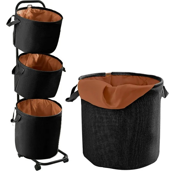 Organizador de Roupa Suja de 3 Níveis YOUPINS, com Rodas, Carrinho Móvel para Lavanderia, Prate... | Walmart (US)