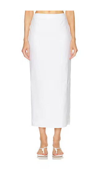 Helsa Linen Maxi Skirt in White. Size XS. Also in L, XL, XXS. | Revolve Clothing (Global)