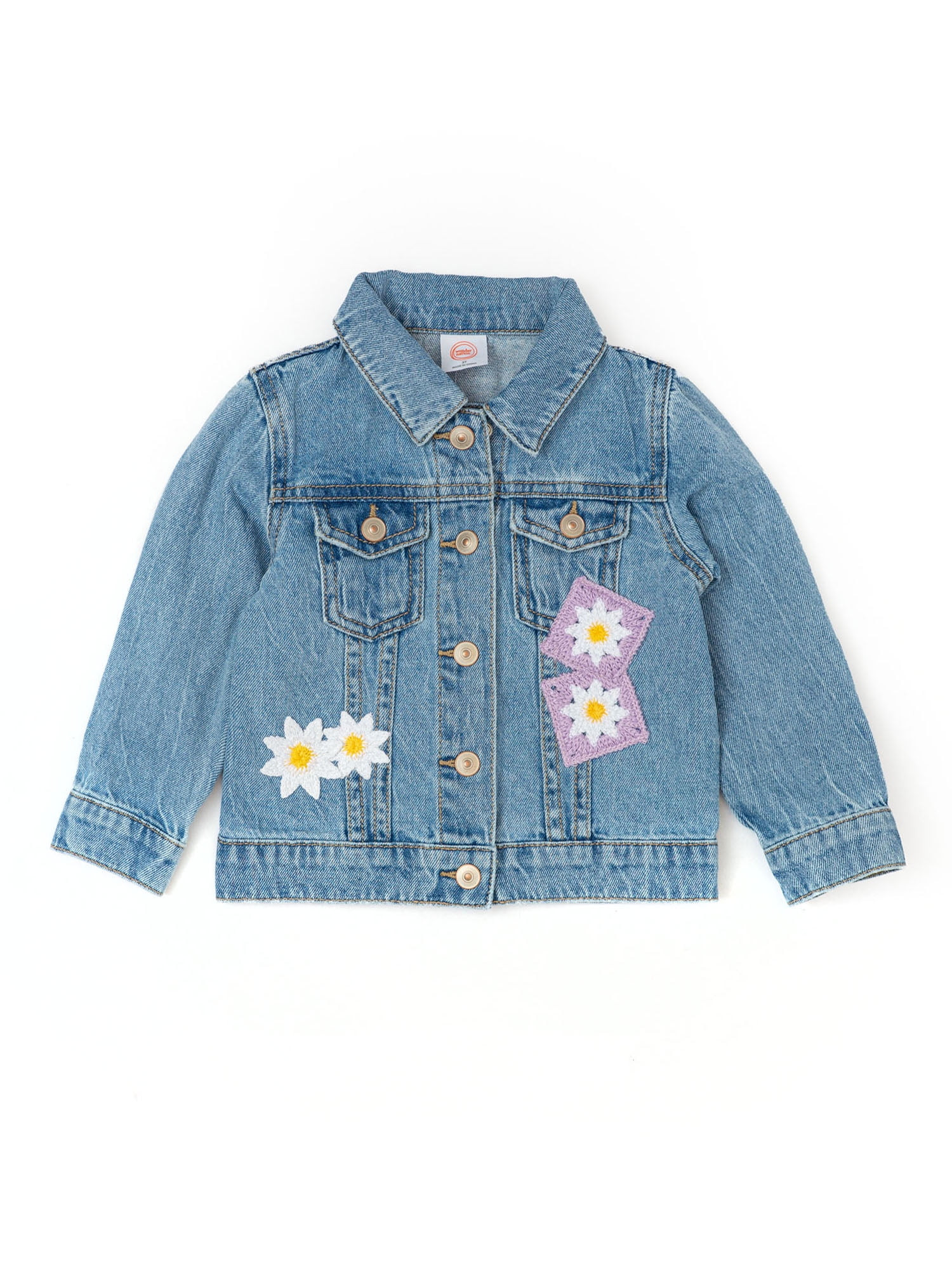 Wonder Nation Toddler Girls Denim Jacket, Sizes 2 Toddler-18 Months | Walmart (US)