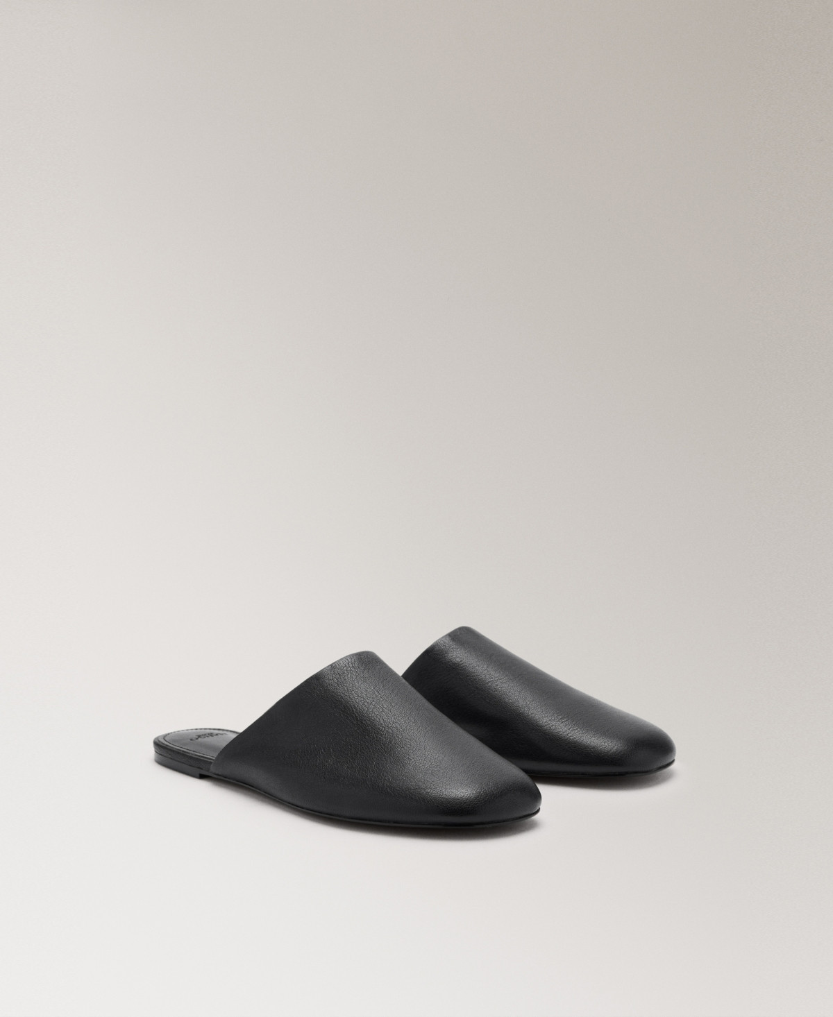 Mango Women's Leather Mule Slippers - Black | Macy's