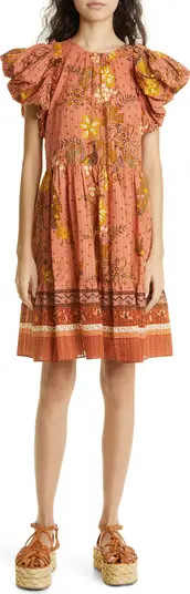 Etta Floral Bubble Sleeve Dress | Nordstrom