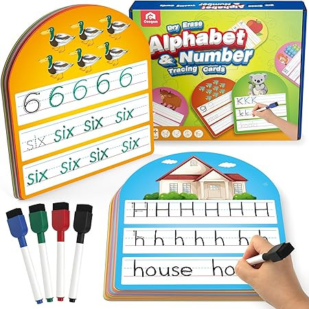 Coogam Handwriting Practice Copybook, Write and Erase Alphabet Number Learning Materials, Educati... | Amazon (US)