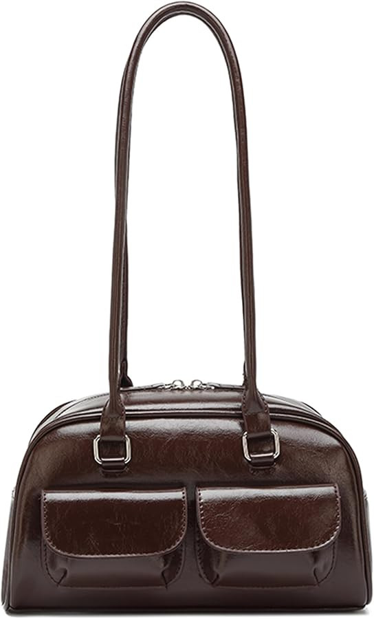 Fozehlad Y2K Shoulder Bag for Women Retro PU Leather Tote Handbag Multi-Pocket Hobo Bag with Zipp... | Amazon (US)