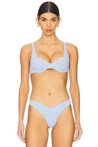 Tularosa Aster Top in Blue Gingham from Revolve.com | Revolve Clothing (Global)