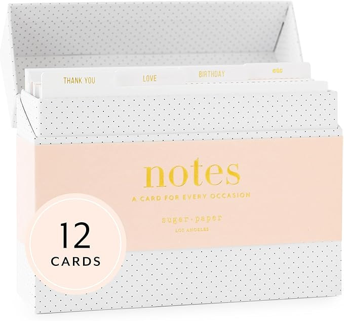 Sugar Paper Cards For Every Occasion Card Box, Greeting Card Assortment Box with Dividers, Set of... | Amazon (US)