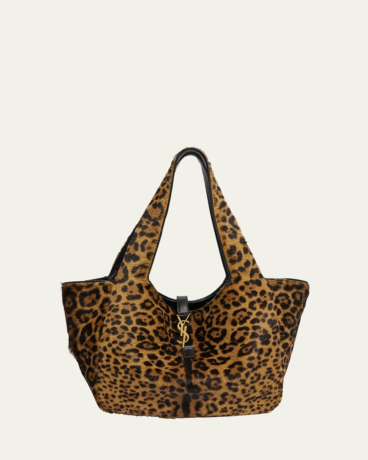 Bea YSL Leopard-Print Tote Bag in Calf Hair and Leather | Bergdorf Goodman