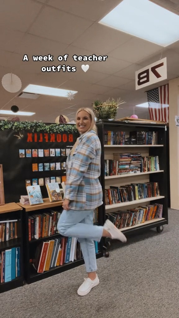 A week of teacher outfits 🤍 I have a very laid back style. I’m always on my feet, so my hey dudes have been my go to shoes. 

*I wear a medium in everything :)

#LTKstyletip #LTKworkwear #LTKunder50