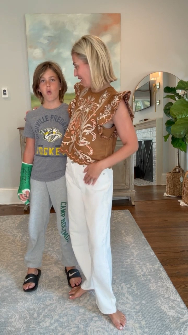 How gorgeous is this top?!? Styling this one all the ways. 
Top - xs
Jeans - 26
Sneakers - 8 tts

Codes:
*Avara - mixandmatch15 for 15% off 1st order
*Allie + Bess - Catherine20

#LTKdayinmylife #LTKSeasonal #LTKOver40