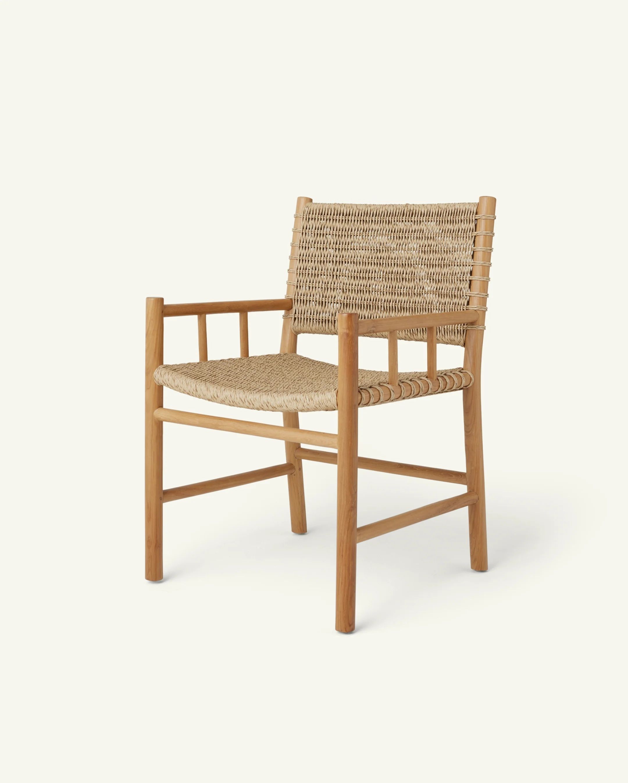 Ema Arm Chair - Performance Dining Chair with Synthetic Rattan | Hati Home
