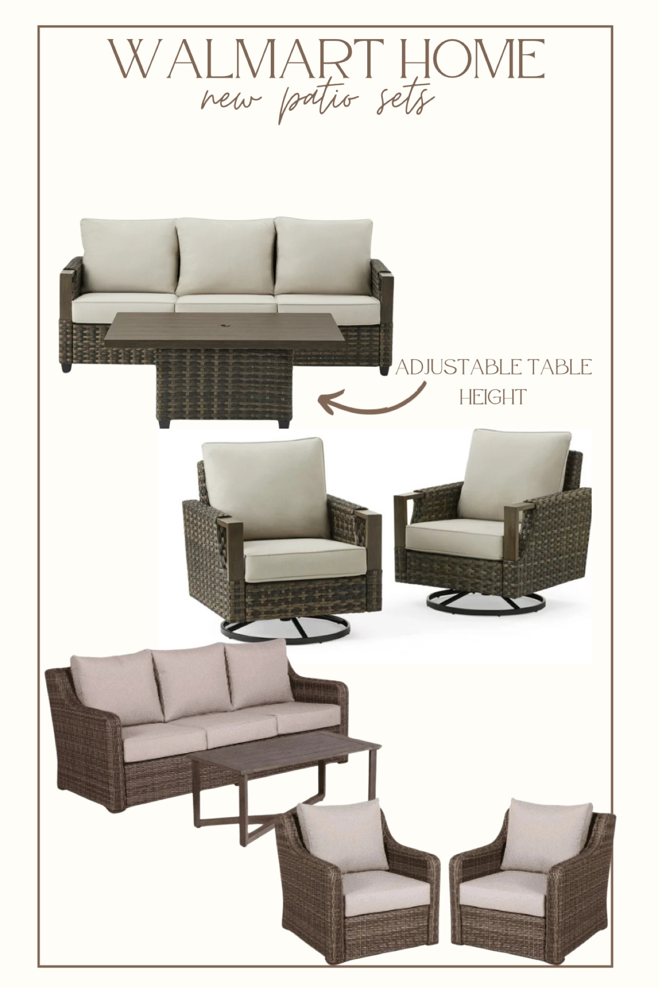 New patio sets just dropped at Walmart!
Walmart home
Outdoor couch
Outdoor furniture


#LTKhome #LTKSeasonal #LTKsalealert