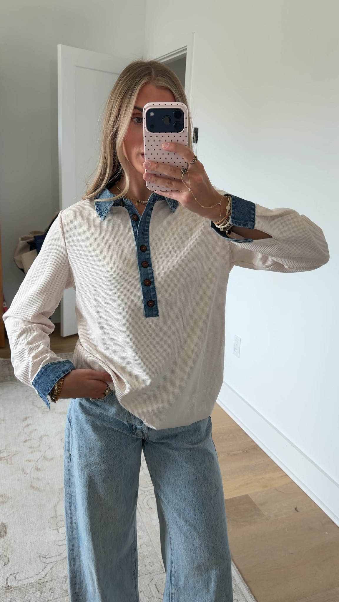 Amazon size small Womens Denim Lapel Sweatshirts Waffle Knit Button Tops Fall Winter Fashion
2026 Fashion,Henley Shirts, Long Sleeve, Comfort Button Up Shirt, Travel Casual Work Lounge Daily Outfits, Must Have Top

#LTKootd #LTKSeasonal #LTKSaleAlert