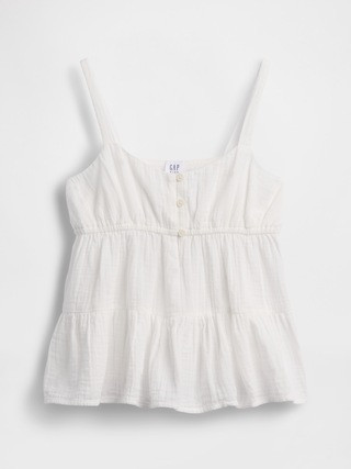 Kids Cotton Gauze Tiered Tank Top | Gap (US)