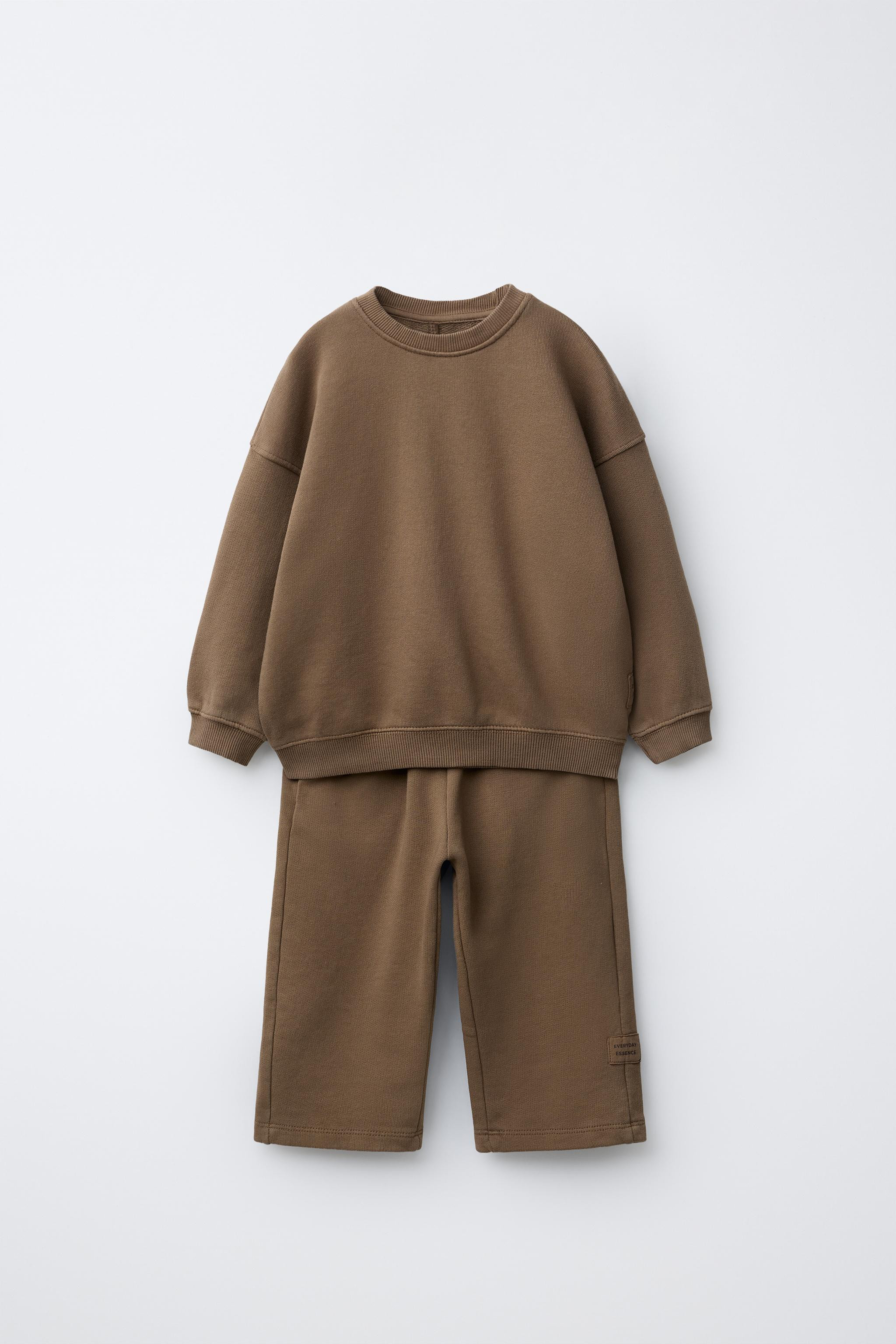 SWEATSHIRT AND WIDE LEG PANTS SET WITH LABEL | Zara US