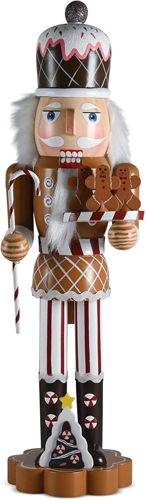 Ornativity Christmas Candyland Gingerbread Nutcracker – Wooden Nutcracker Candy Man with Candy ... | Amazon (US)