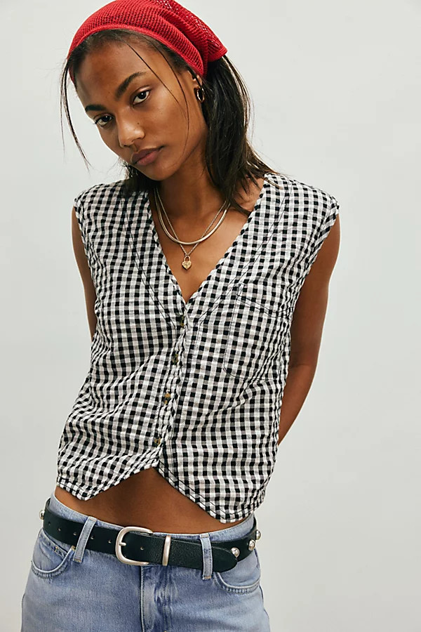 Check It Shirt Vest | Free People (Global - UK&FR Excluded)