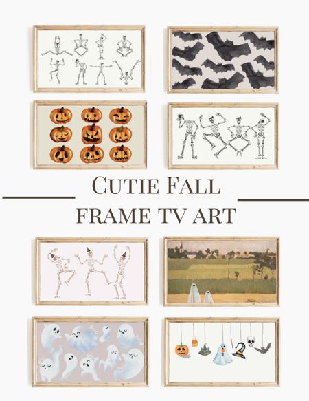 Spooky Season Frame TV Art but make it cute and friendly👻🧡 | Halloween fireplace and mantle, Fall Frame TV Art, Frame TV Artwork, Halloween Frame TV Art, Art for Frame TV, Ghost Painting 

#LTKhome #LTKSeasonal #LTKFind