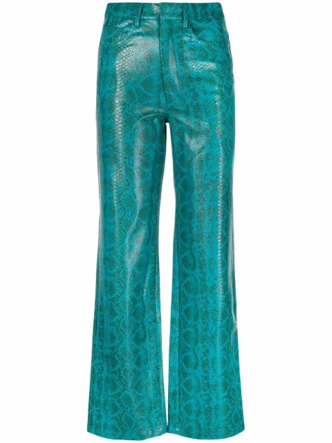 Rotie snakeskin-effect trousers | Farfetch (AU)