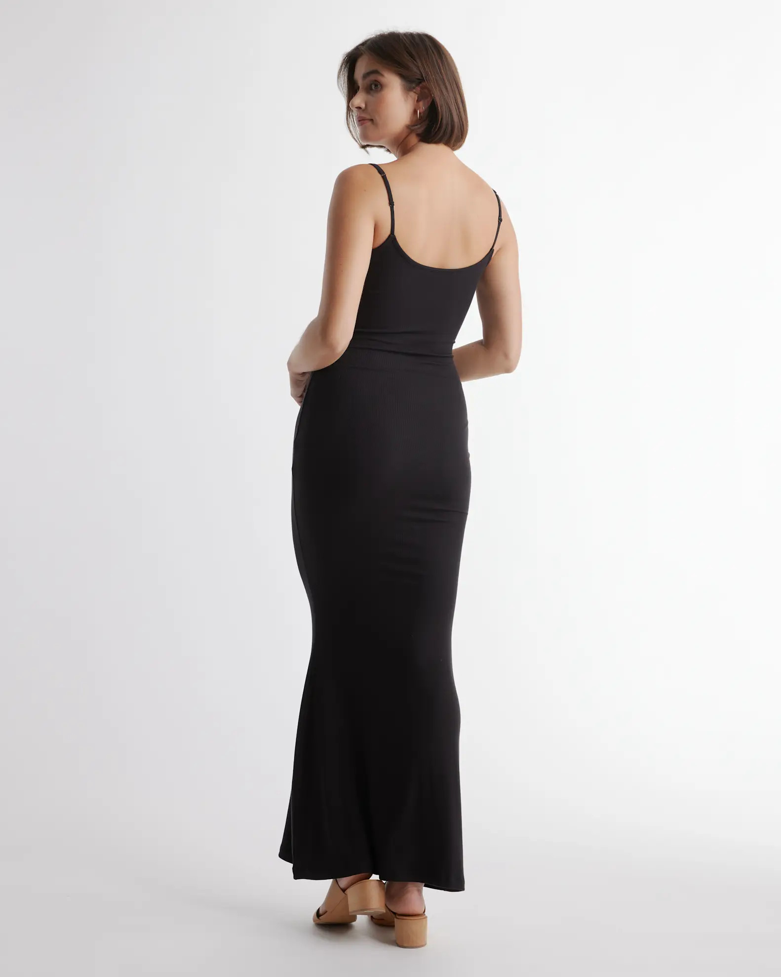 Tencel Rib Knit Maxi Slip Dress | Quince