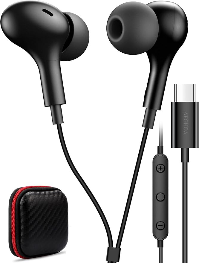 USB C Headphone for Samsung S26 S25 FE S24 A16 A17 Z Wired Earbuds Magnetic | Amazon (US)