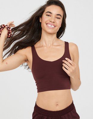 OFFLINE By Aerie Real Me Low Key Longline Sports Bra | Aerie