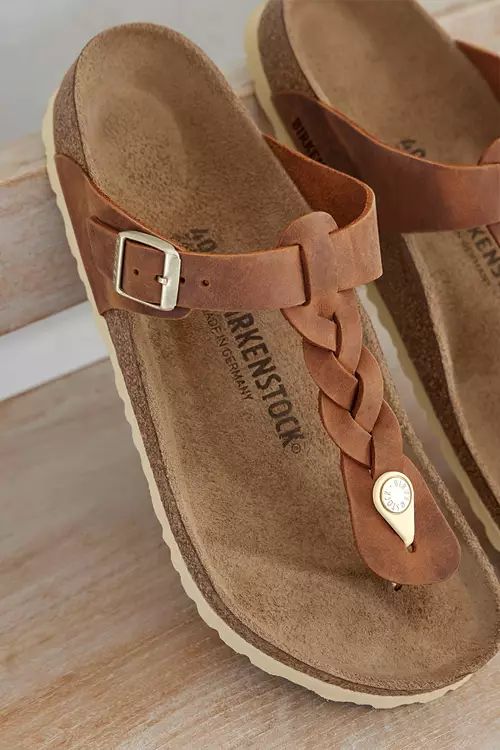 Birkenstock Gizeh Oiled Leather Braided Sandals | Dick's Sporting Goods
