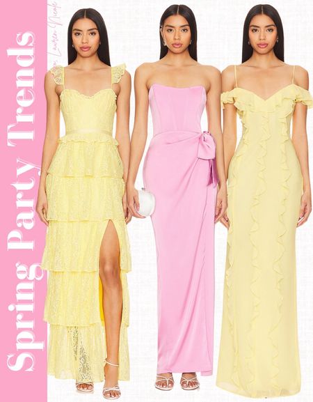 Spring wedding guest dress 2024 

Yellow bridesmaid dress 
Pink formal dress
Wedding guest 
Revolve wedding guest 

#LTKGala #LTKwedding #LTKparties