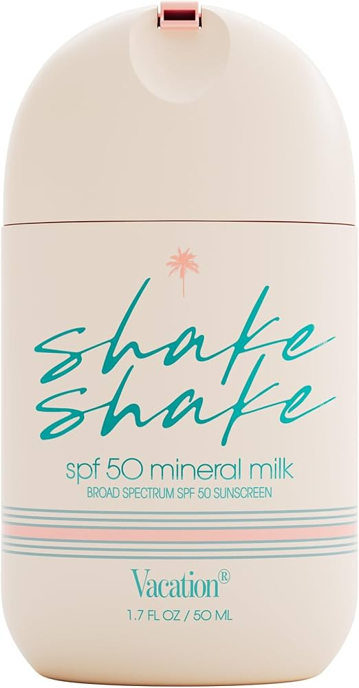 Vacation Shake Shake SPF 50 Mineral Milk Face Sunscreen, Non-Comedogenic, Streak-Free, Water-Resi... | Amazon (US)