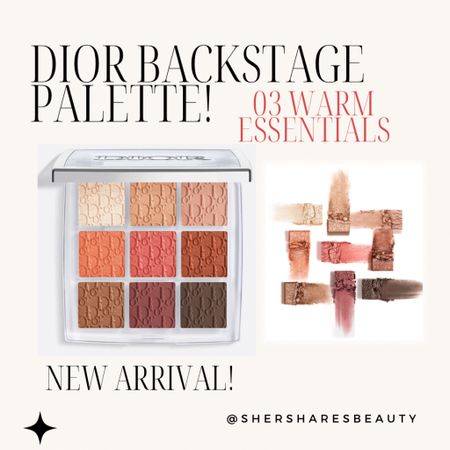 New DIOR Backstage Eyeshsdow Palette New Arrival! Lots of warm tones (03 Warm Essentials) 

#LTKbeauty
