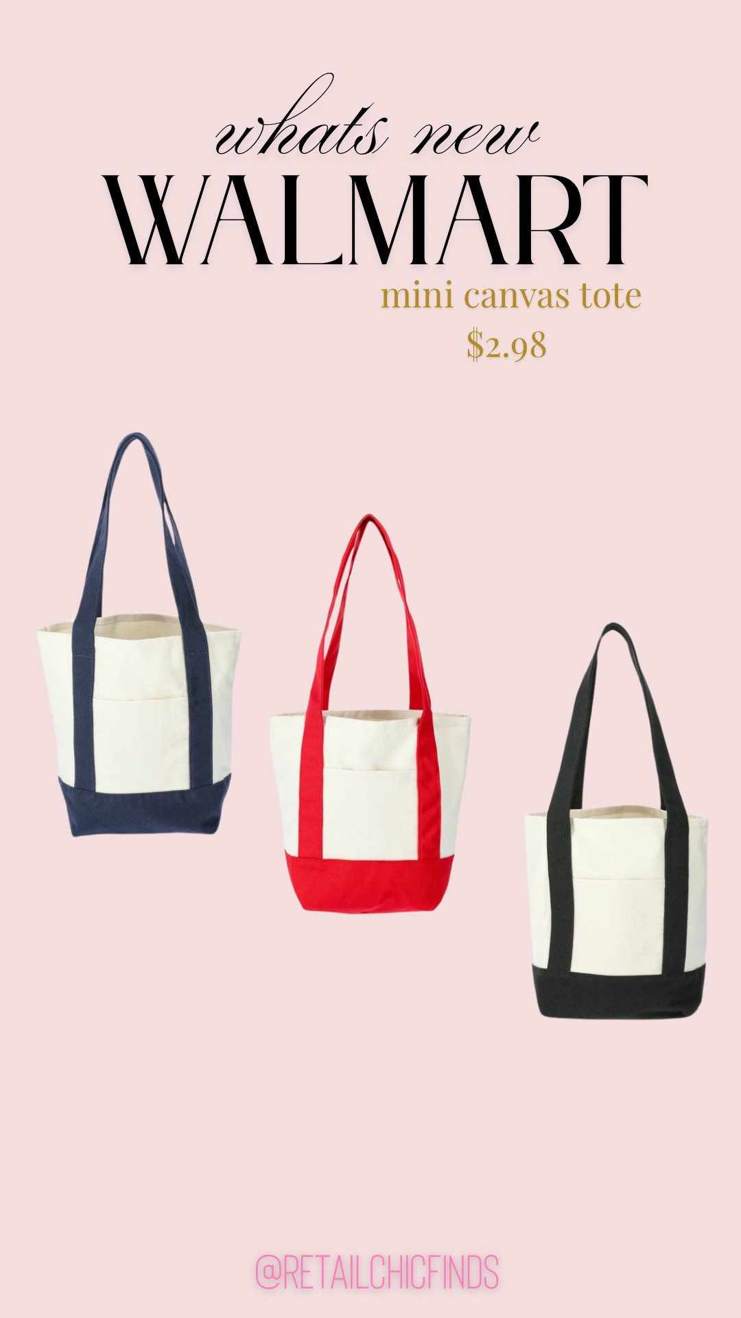$2.98 mini canvas tote @walmart

#LTKSummerEdit #LTKItBag #LTKSeasonal