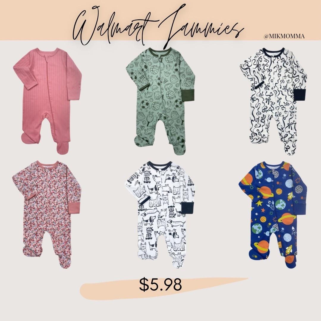 🛒 Walmart Jammies for just $5.98?! 👏 Cozy, cute, and budget-friendly — you better get stocked up!🤍✨

🌙 Which print is your fave — space, doodles, or florals? 👇 

#LTKKids #LTKBaby #LTKFamily