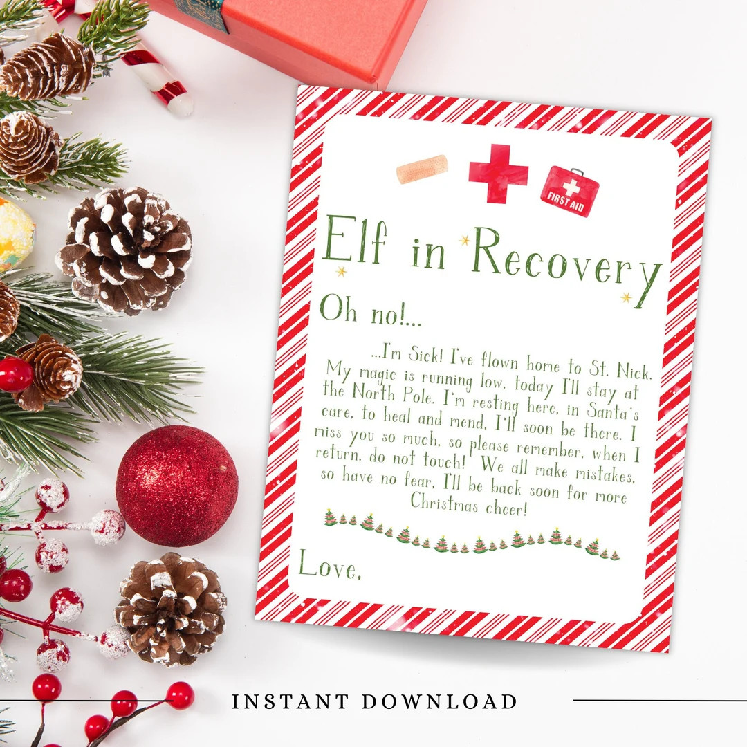 Elf Recovery Letter Christmas Elf Rules Elf Arrival Letter - Etsy | Etsy (US)
