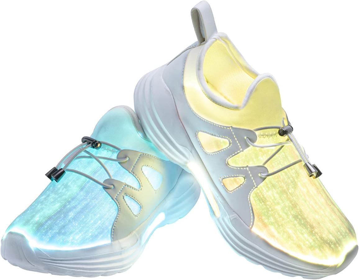 Fiber Optic Led Shoes for Kids Light Up Sports Sneakers for Boys Girls Flashing Dancing Shoes for... | Amazon (US)