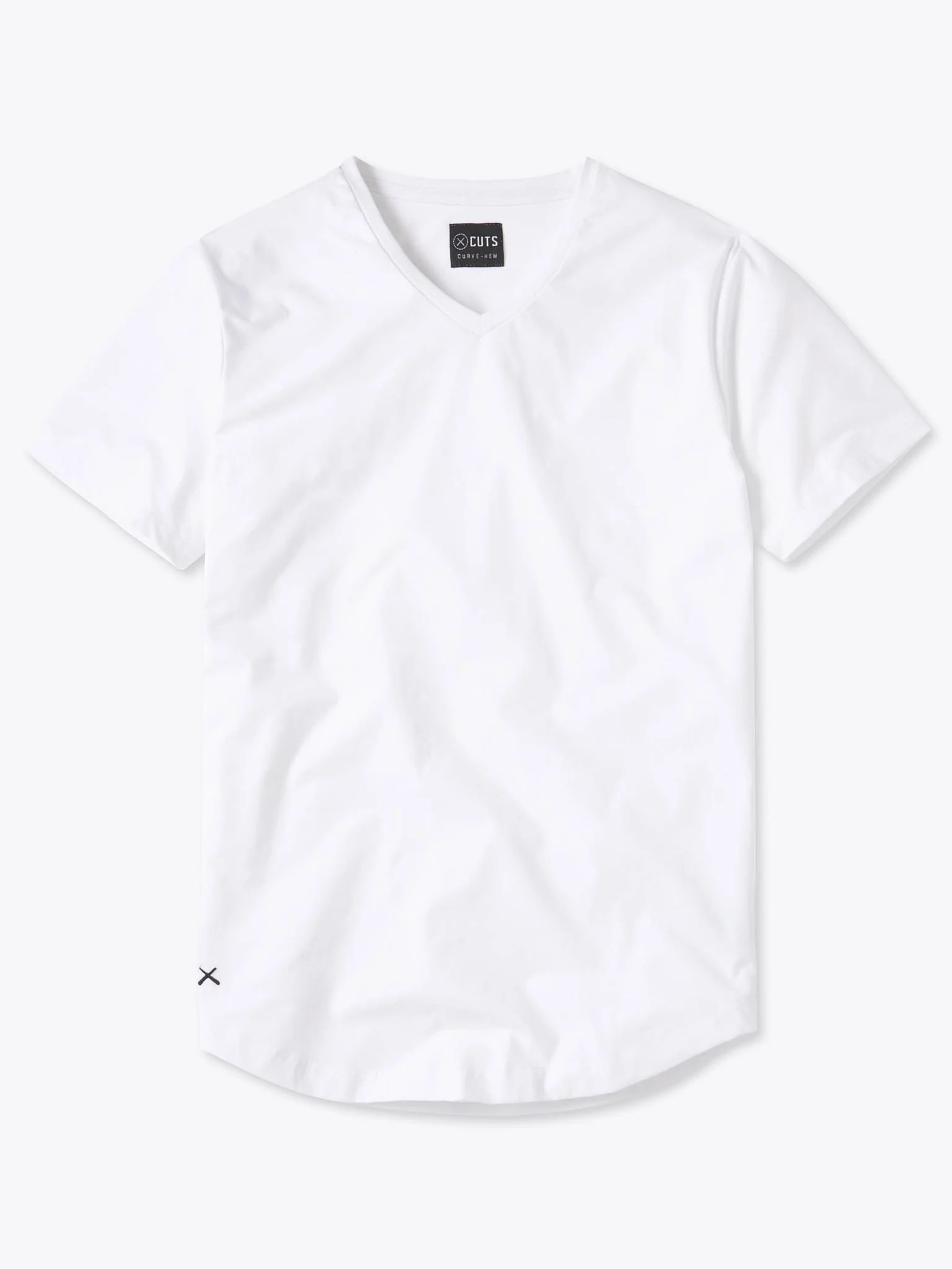 AO V-Neck Curve-Hem Tee | Cuts Clothing Inc.