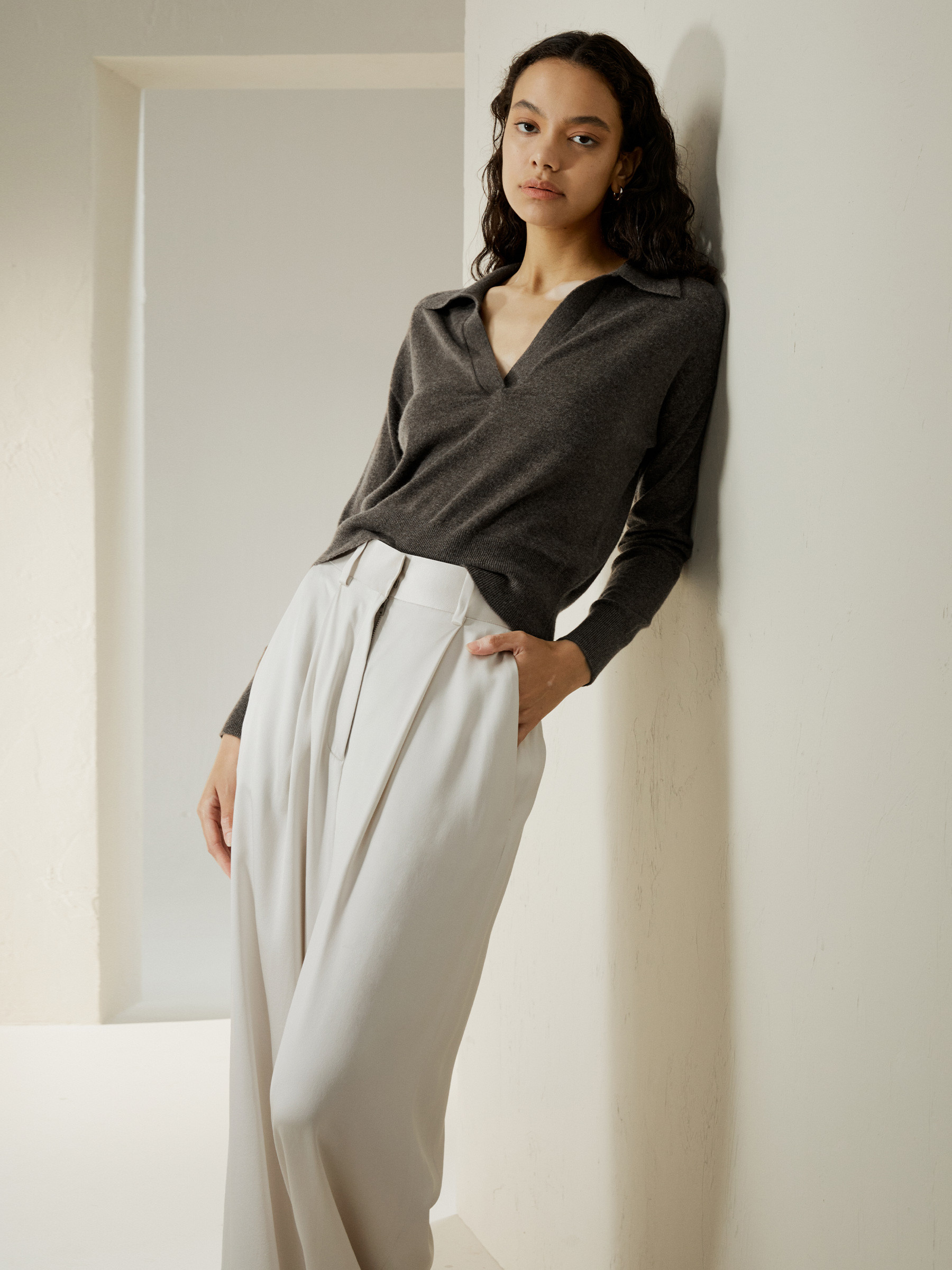 Cashmere Polo Shirt | LilySilk