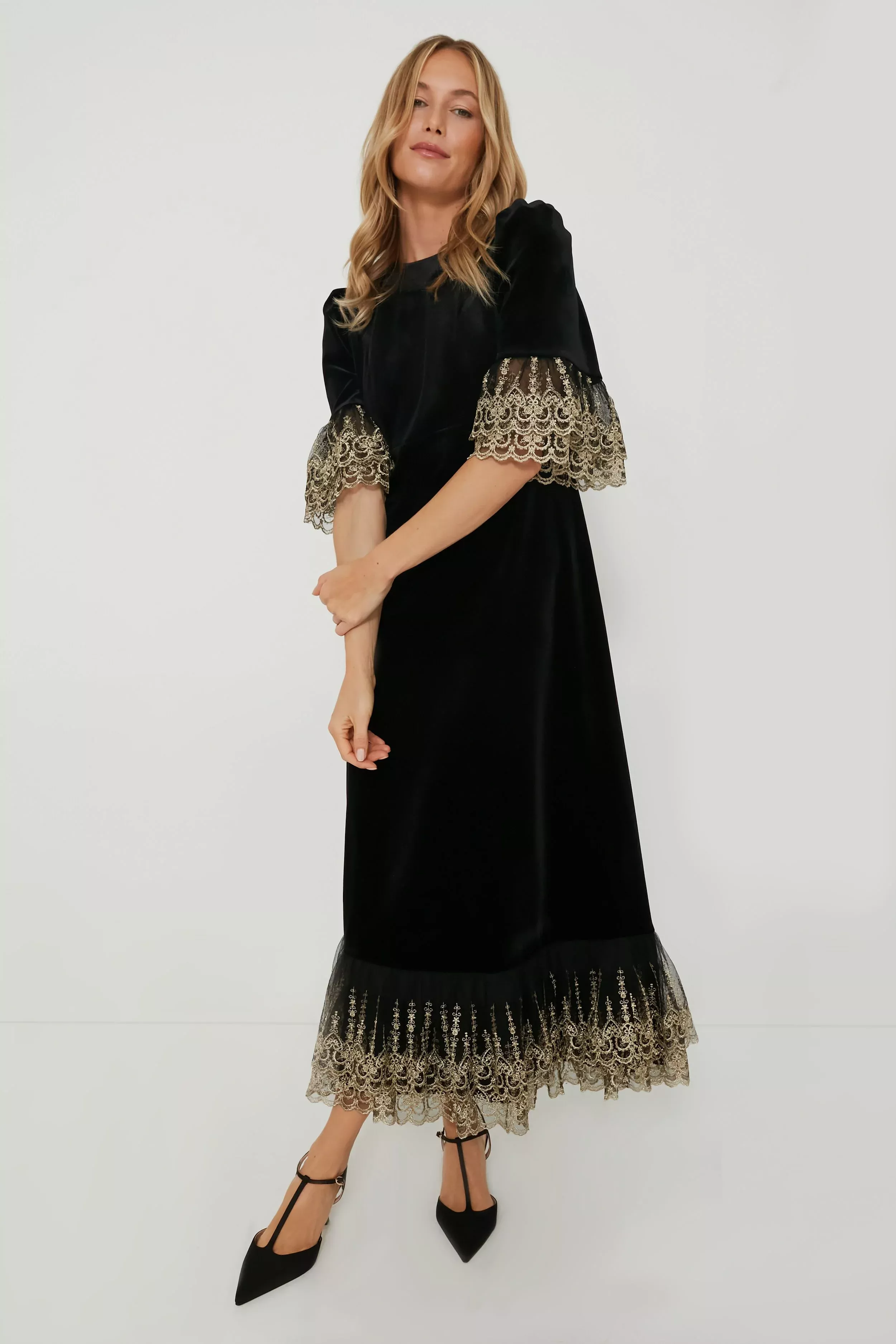 Black Velvet Lillith Dress | Tuckernuck (US)