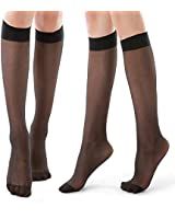 CK Women's Matte Ultra Sheer Knee High Sock with Comfort Top | Amazon (US)