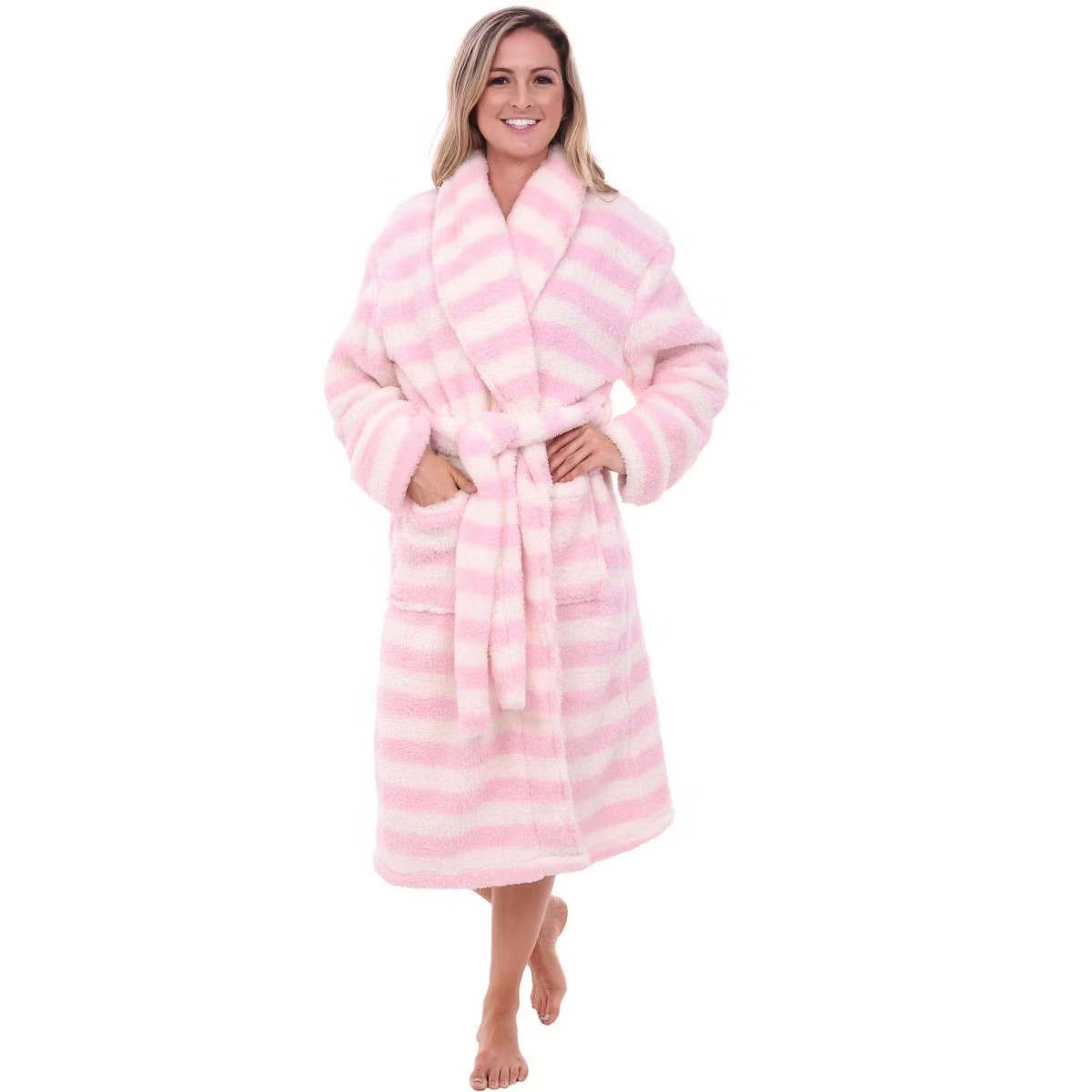 ADR Women's Plush Robe, Women's Plush Bathrobe, Fuzzy Pink Purple Comfy Robe Woman | Target