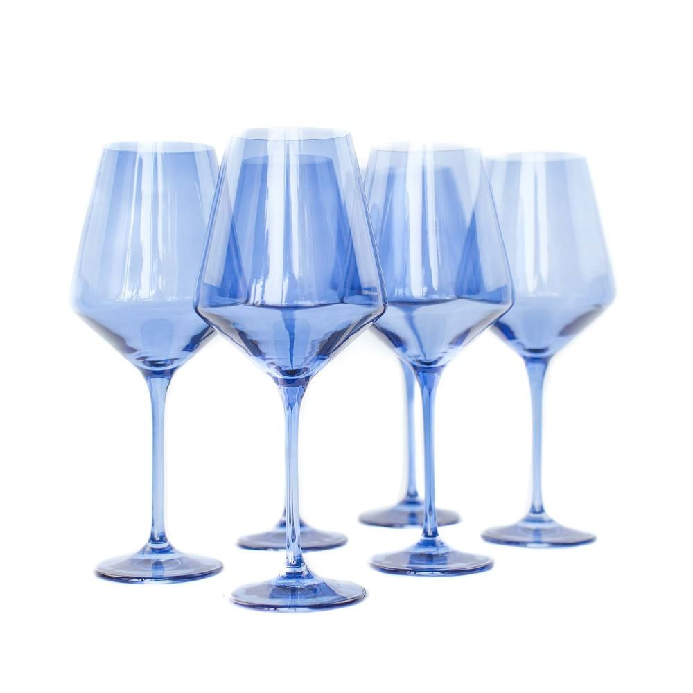 Estelle Colored Glass Stemmed Wine Glass | West Elm (US)