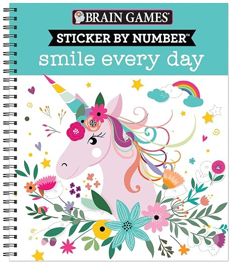 Brain Games - Sticker by Number: Smile Every Day | Amazon (US)