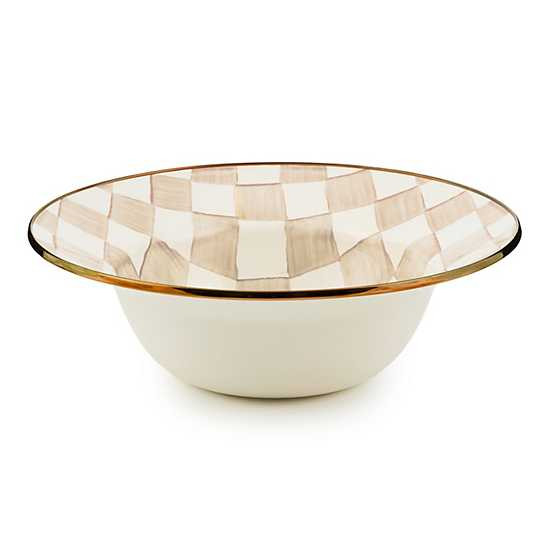 Mocha Check Serving Bowl | MacKenzie-Childs