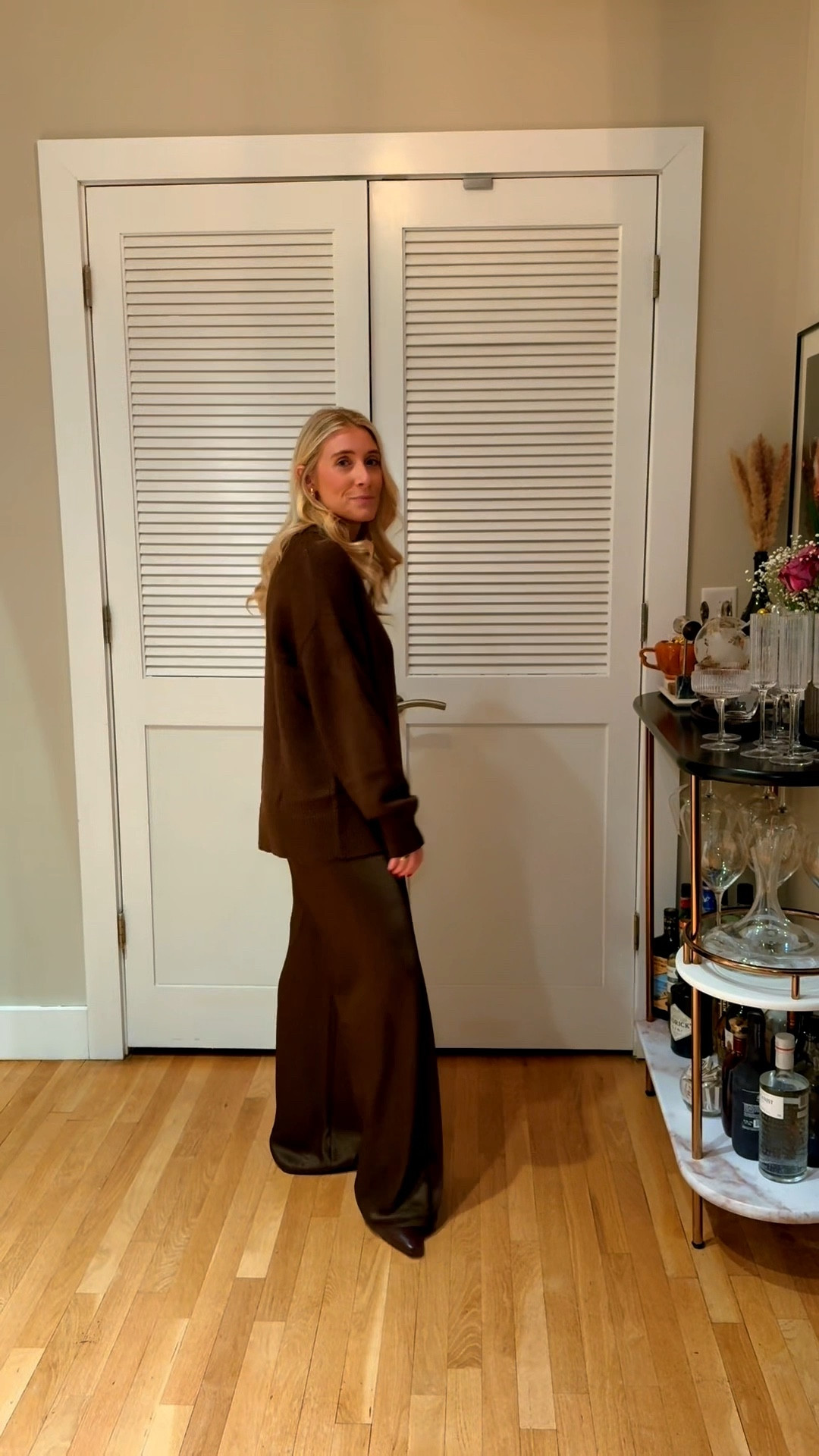 Monochromatic chocolate brown for a cozy winter outfit. Mixing high and low fashion 

#LTKootd #LTKFindsUnder50 #LTKSeasonal