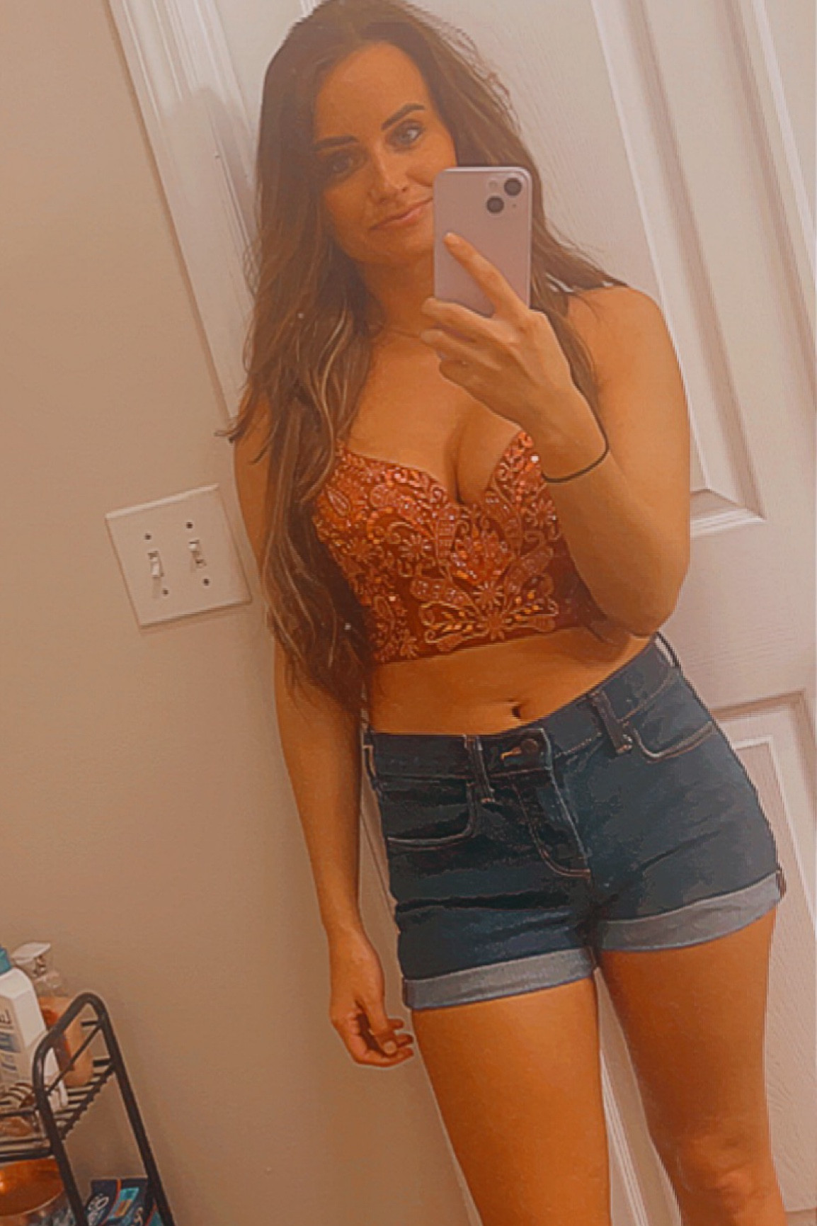 Fun, jeweled crop top that can be dressed casual or fancy pairs amazing with boots or heels 👠 

#LTKunder50 #LTKFind #LTKstyletip