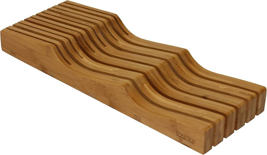 Oceanstar In-Drawer Bamboo Knife Organizer | Amazon (US)