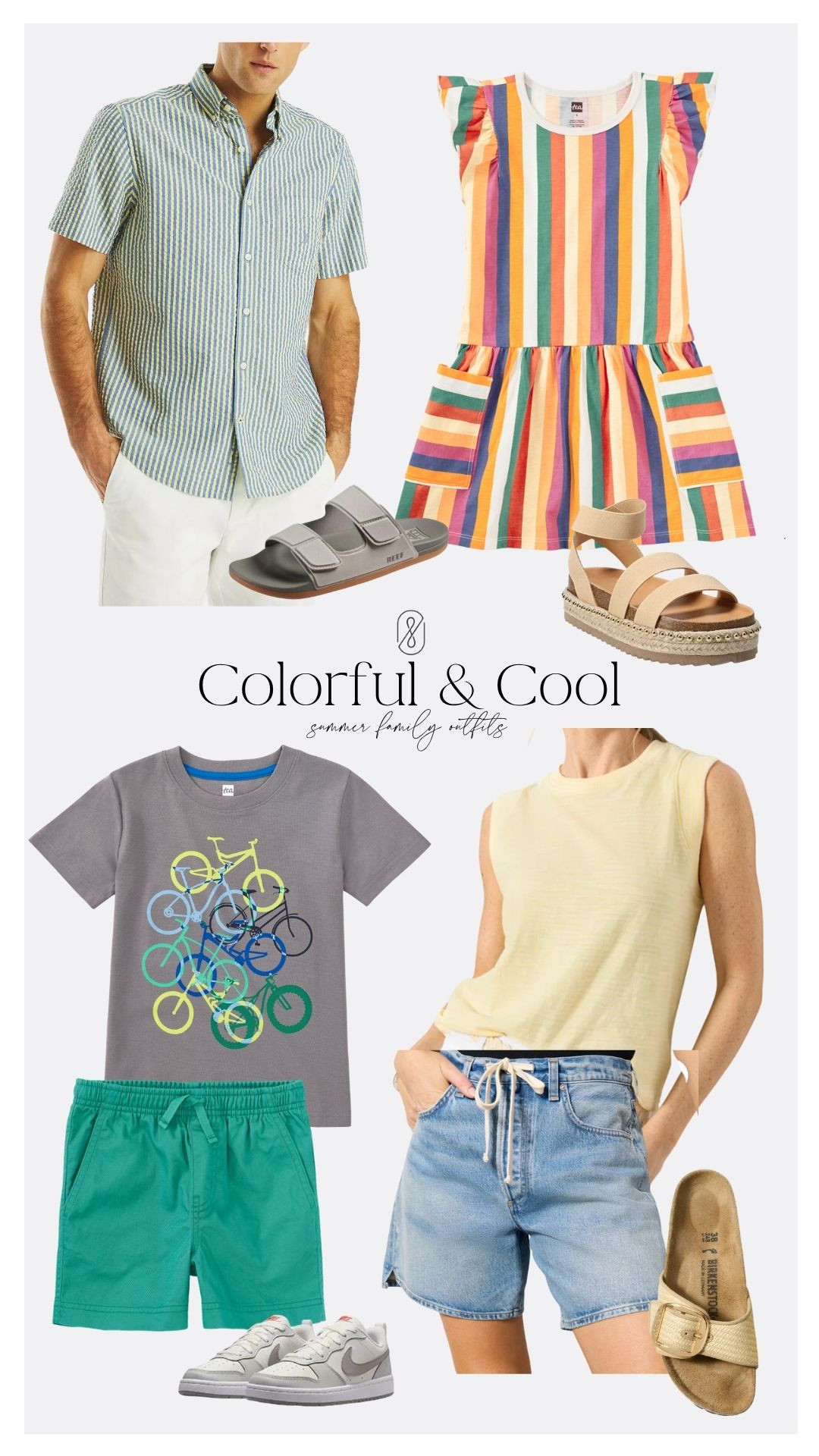 It's really hot outside. Stay cool during your family all while bringing some color into your photos. These outfits would work well in the country or an urban location.  #familyof4 #familysessionoutfits 

 #LTKKids #LTKFamily #LTKMens