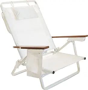 Business & Pleasure Co. Holiday Tommy Chair - Reclining Backpack Beach Chair - Antique White | Amazon (US)