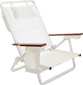 Business & Pleasure Co. Holiday Tommy Chair - Reclining Backpack Beach Chair - Antique White | Amazon (US)
