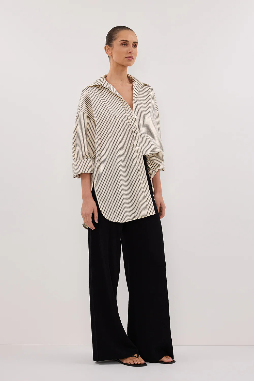 PALMA CREAM SILK BLEND SHIRT | DISSH