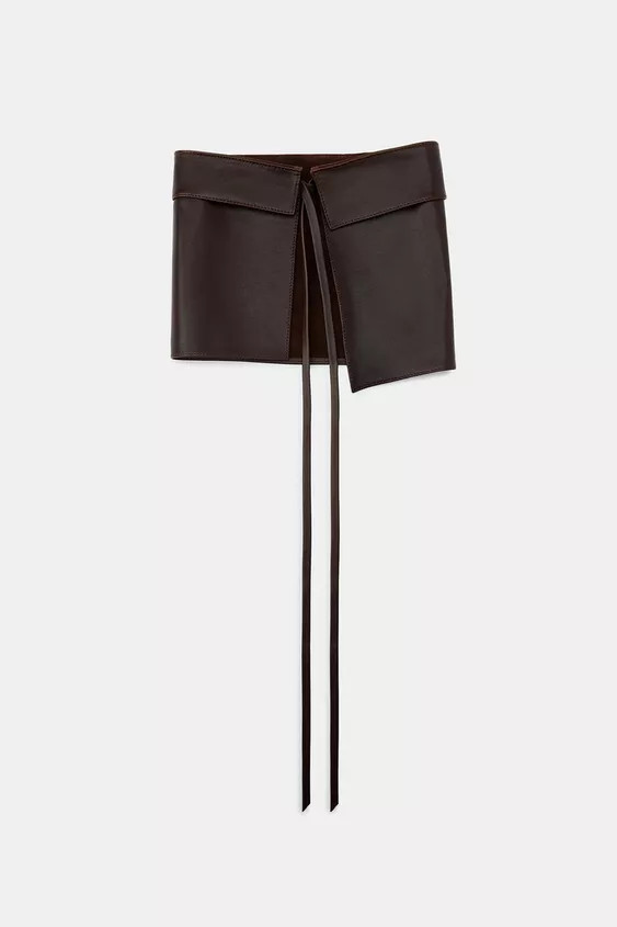 100% LEATHER SKIRT BELT | Zara Canada